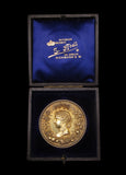 1898 Richmond Horticultural Society 51mm Gilt Silver Medal - By Carter