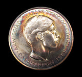 1969 Investiture Of Charles Prince Of Wales 58mm Silver Medal - Cased