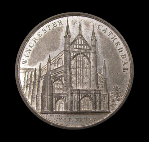 c.1850 Winchester Cathedral 50mm Medal - By Bennett