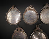 1874-1889 Set Of 7 x Hamilton Academy Silver Award Medals