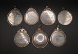 1874-1889 Set Of 7 x Hamilton Academy Silver Award Medals