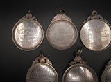 1874-1889 Set Of 7 x Hamilton Academy Silver Award Medals