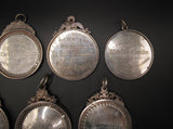 1874-1889 Set Of 7 x Hamilton Academy Silver Award Medals