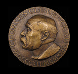 France c.1930 Georges Clemenceau 90mm Bronze Medal - By Sicard