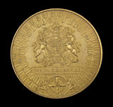 1897 Victoria Diamond Jubilee 76mm British Empire Gilt Medal - By Bowcher