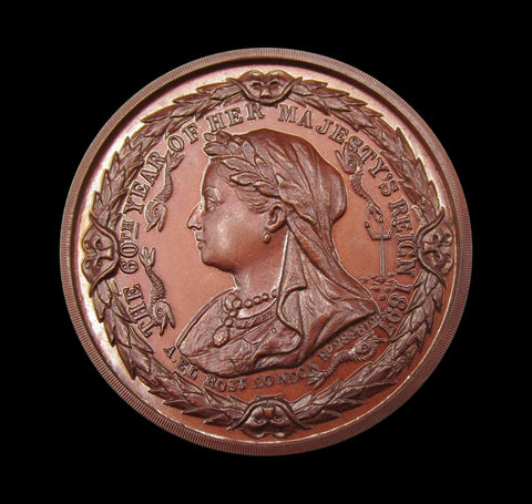 1897 Diamond Jubilee 38mm Bronze Medal - By Rost