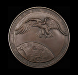 1910 Royal Geographical Society Robert Edwin Peary 70mm Medal