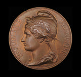 France 1885 Assemblee Nationale 72mm Bronze Medal - By Bourgeois
