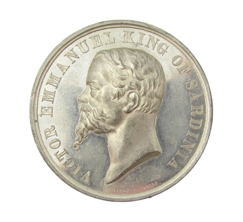 1855 Victor Emmanuel II Visit To England 42mm Medal - By Pinches