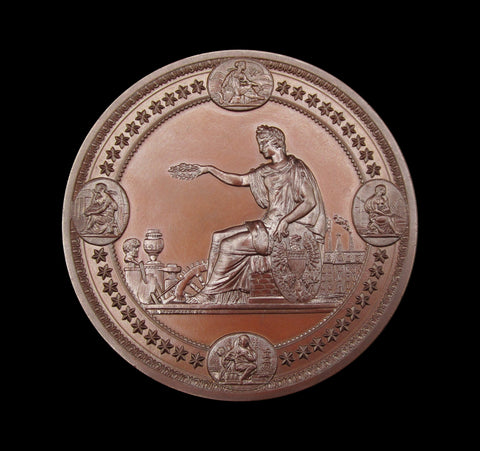 USA 1876 Philadelphia International Exhibition 76mm Medal - Cased
