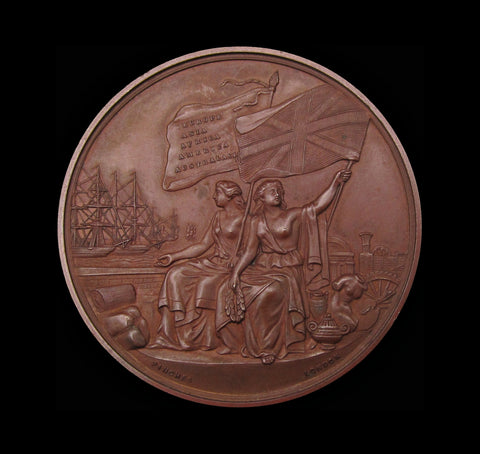 1862 International Exhibition London 42mm Bronze Medal - By Pinches