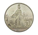 1851 Great Exhibition Of Industry 74mm White Metal Medal - By Ottley