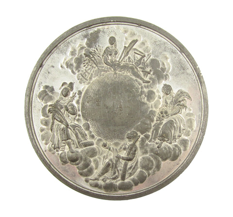 1854 Crystal Palace Sydenham 74mm White Metal Medal - By Ottley