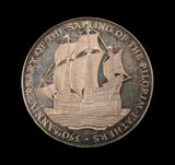 1970 Mayflower 350th Anniversary 38mm Silver Medal Cased Pair - By Pinches
