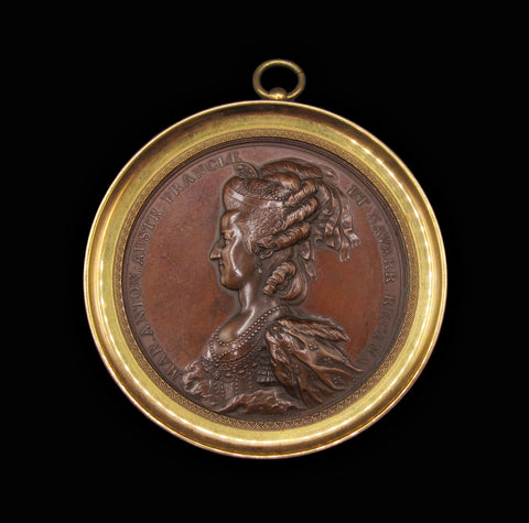 France 1781 Louis XVI & Marie Antoinette 73mm Medal - By Duvivier