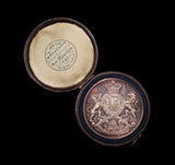1837-1886 Stock Brokers Pass 40mm Silver Medal By Wyon - Naylor Type 7 - Cased