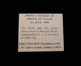 1969 Charles Prince Of Wales Investiture 38mm Silver Medal - By Pinches