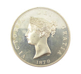 Victoria 1879 Silver Fantasy Pattern Crown - UNC