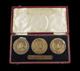 1936 Year Of The Three Kings Set Of 3 Bronze Medals - Cased