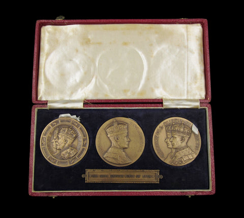 1936 Year Of The Three Kings Set Of 3 Bronze Medals - Cased