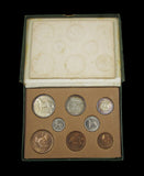 Ireland 1928 8 Coin Proof Set - Halfcrown to Farthing - Cased