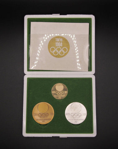 Japan 1964 Tokyo Olympics 3 x Medal Set - Gold, Silver, Bronze