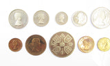 Elizabeth II 1953 10 Coin Cased Proof Set - Crown To Farthing