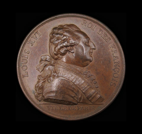France 1789 Louis XVI Returns To Paris 53mm Medal - By Duvivier
