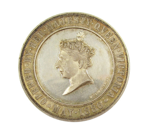 1886 Liverpool International Exhibition 51mm Silver Medal - By Elkington