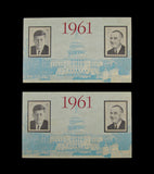 USA 1961 Kennedy & Johnson Inaugural Ball Medals & Original Inauguration Tickets