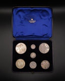 Victoria 1887 7 Coin Cased Specimen Set - Crown to Threepence