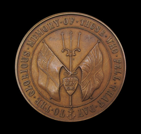 1916 Victory Of Jutland Bank 45mm Bronze Medal - By Spink & Son