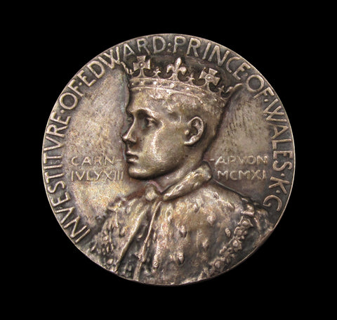 1911 Investiture Of Edward Prince Of Wales Silver Medal - Cased
