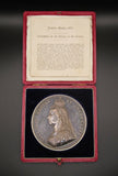 1887 Victoria Jubilee 77mm Silver Cased Medal - By Boehm