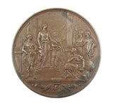 1884 Guildhall New Council Chamber Uniface 77mm Medal - By Wyon