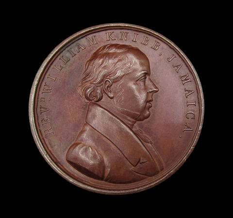 1838 Abolition of Slavery Death of William Knibb 41mm Bronze Medal - By Davis