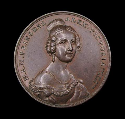 1837 Majority Of Princess Victoria 45mm Medal - By Halliday