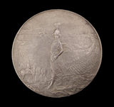 1902 South African War Memorial 70mm Silver Medal - By Fuchs