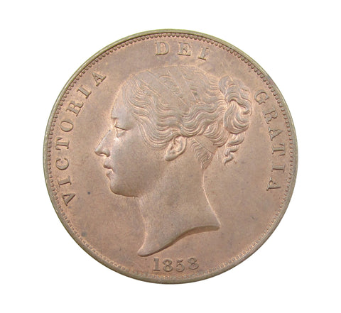 Victoria 1858 Penny - UNC