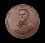 1835 Daniel De Lisle Brock 51mm Laudatory Medal - By Halliday