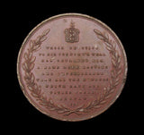 1835 Daniel De Lisle Brock 51mm Laudatory Medal - By Halliday