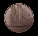 1855 York Cathedral 59mm Bronze Medal - By Wiener