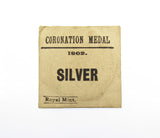 1902 Edward VII Coronation 31mm Silver Medal - In RM Envelope