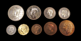 George VI 1950 9 Coin Cased Proof Set - Halfcrown To Farthing