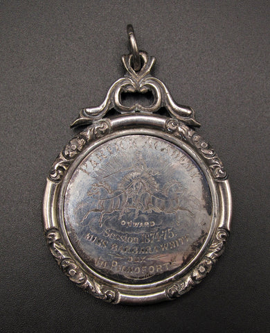 1874-1875 Partick Academy Glasgow Silver Award Medal