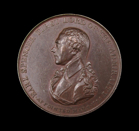 1799 Earl Spencer First Lord Of The Admiralty 38mm Medal - By Wyon