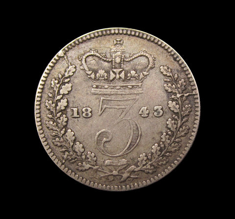 Victoria 1843 Threepence - NVF