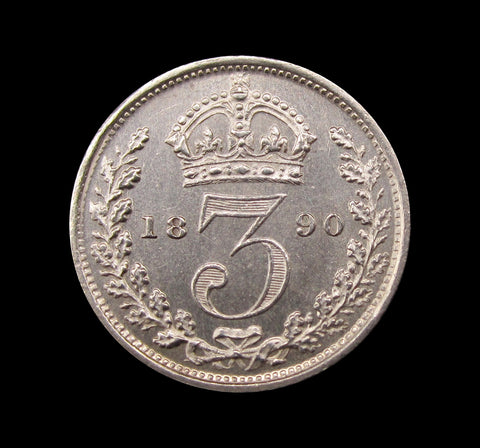Victoria 1890 Threepence - GEF