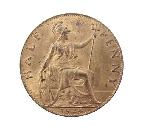 George V 1924 Halfpenny - A/UNC
