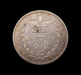 Victoria 1851 Threepence - Good Fine